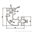 Perfil de aluminio industrial 6630 Angle Aluminium Perfil